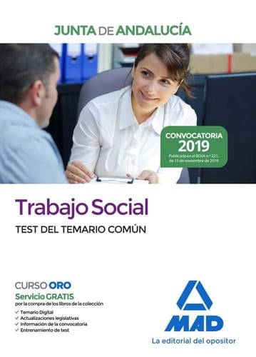 Trabajo Social  de la Junta de Andalucía. Test del temario común (Spanish Edition)