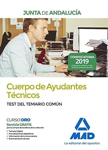 Cuerpo de Ayudantes Técnicos de la Junta de Andalucía. Test del Temario Común (Spanish Edition)