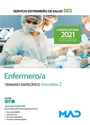 Enfermero/a del Servicio Extremeño de Salud (SES). Temario específico volumen 2