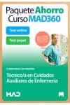 Oposiciones Técnico/a en Cuidados Auxiliares de Enfermería de la Comunidad de Madrid. Paquete Ahorro de Libros y Curso MAD360