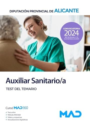 Auxiliar Sanitario de la Diputación Provincial de Alicante. Test del Temario