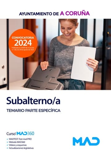 Subalterno/a del Ayuntamiento de A Coruña. Temario Parte Específica