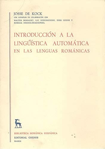Introduccion a la linguistica automatica en las lenguas romanicas