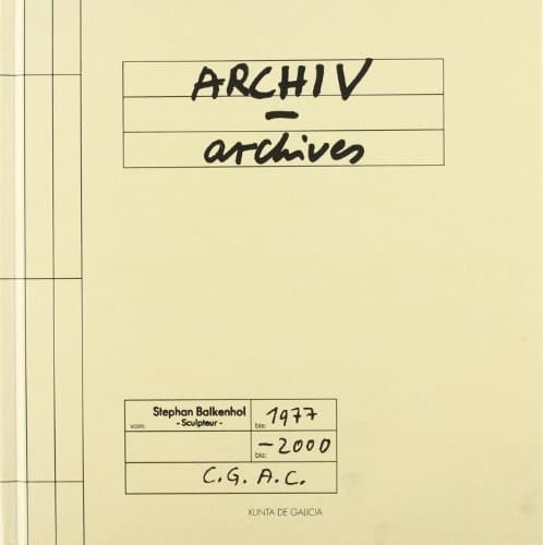Archiv - archives drawings and photos from 1977-2000 : debuxos e fotografías do 1977-2000 : Stephan Balkenhol