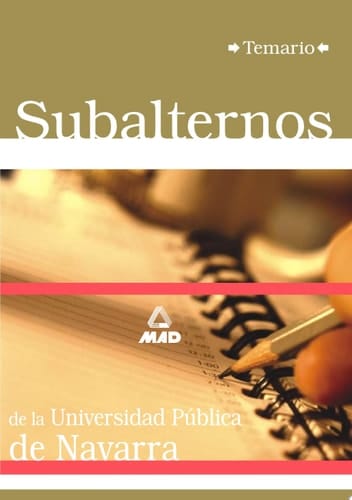 Subalternos de la universidad publica de navarra. Temario