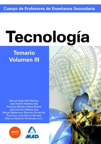 Tecnología cuerpo de profesores de enseñanza secundaria,. Temario