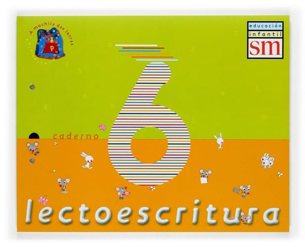 Lectoescritura. Caderno 6. A mochila das letras