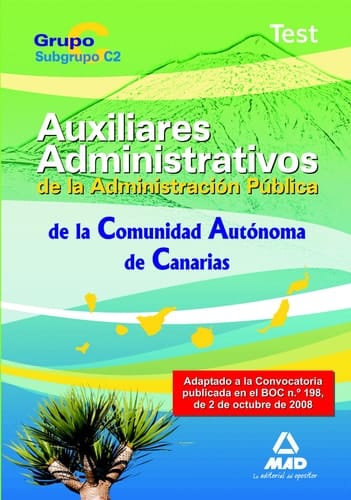 Cuerpo auxiliar de la administración pública de la comunidad autónoma de canarias. Test