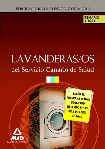 Lavanderas del servicio canario de salud. Temario y test