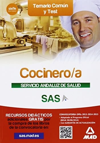Cocinero/a del Servicio Andaluz de Salud. Temario común y test (Spanish Edition)