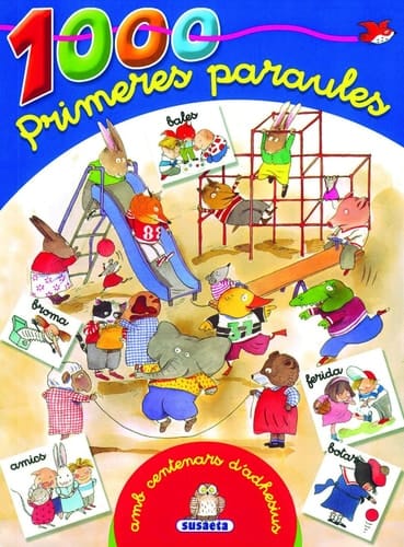 1000 Primeres paraules - azul - amb centenars d'adhesius