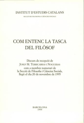 Com Entenc la Tasca Del Filòsof