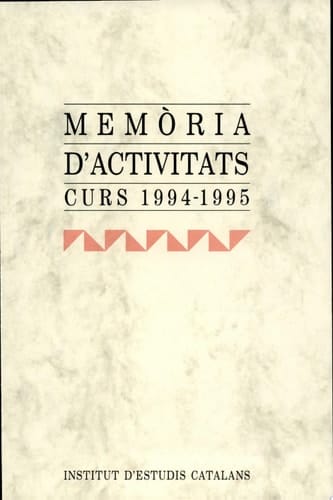 Memòria d'Activitats, Curs 1994-1995