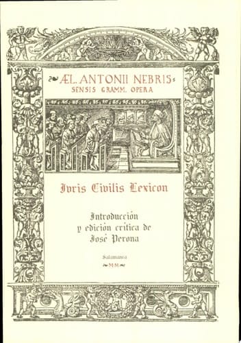 Iruis civilis lexicon. Edición crítica de José Perona