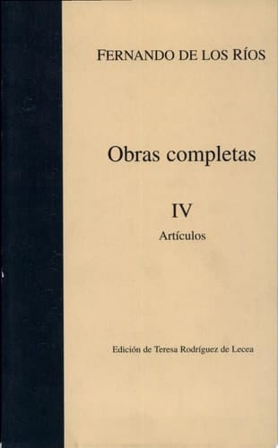 Obras completas Artículos. IV