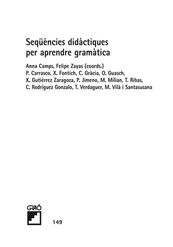 Seqüències didàctiques per aprendre gramàtica