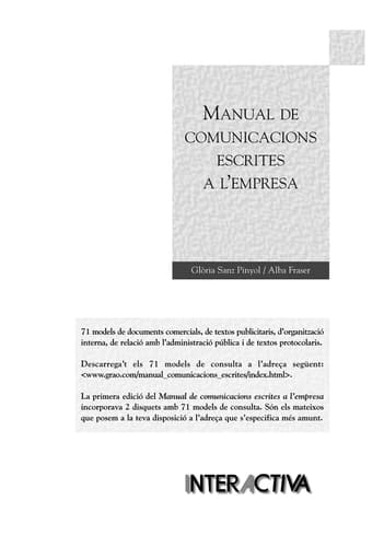 Manual de comunicacions escrites a l'empresa - 71 models de consulta
