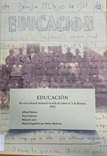 Educación revista infantil mensual escuela de niños no3 de Benissa, 1933