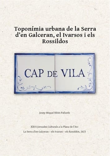 Els carrers i les partides de Xàtiva estudi històric sobre la toponímia urbana i rural de la ciutat