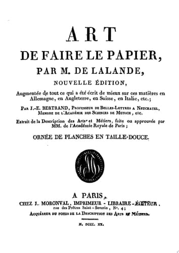 Art de faire le papier