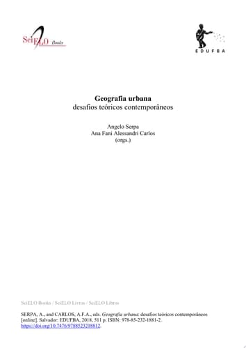 Geografia urbana desafios teóricos contemporâneos