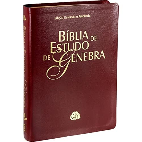 Bíblia de Estudo de Genebra - Couro bonded Vinho Almeida Revista e Atualizada (ARA)