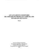 Levantamento censitário de unidades de produção agrícola do Estado de São Paulo.