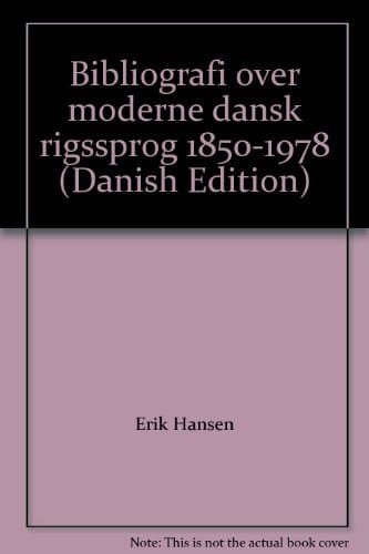 Bibliografi over moderne dansk rigssprog 1850-1978