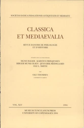 Classica et Mediaevalia vol.45