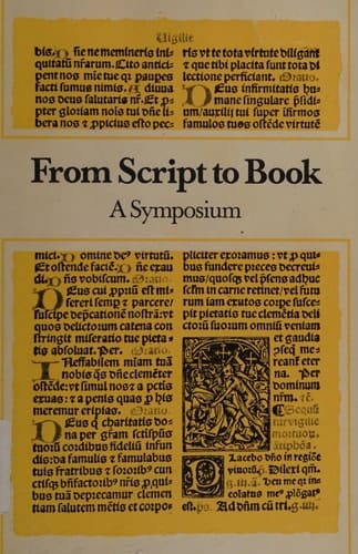 From Script to Book A Symposium