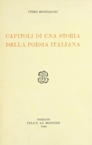 Capitoli di una storia della poesia italiana