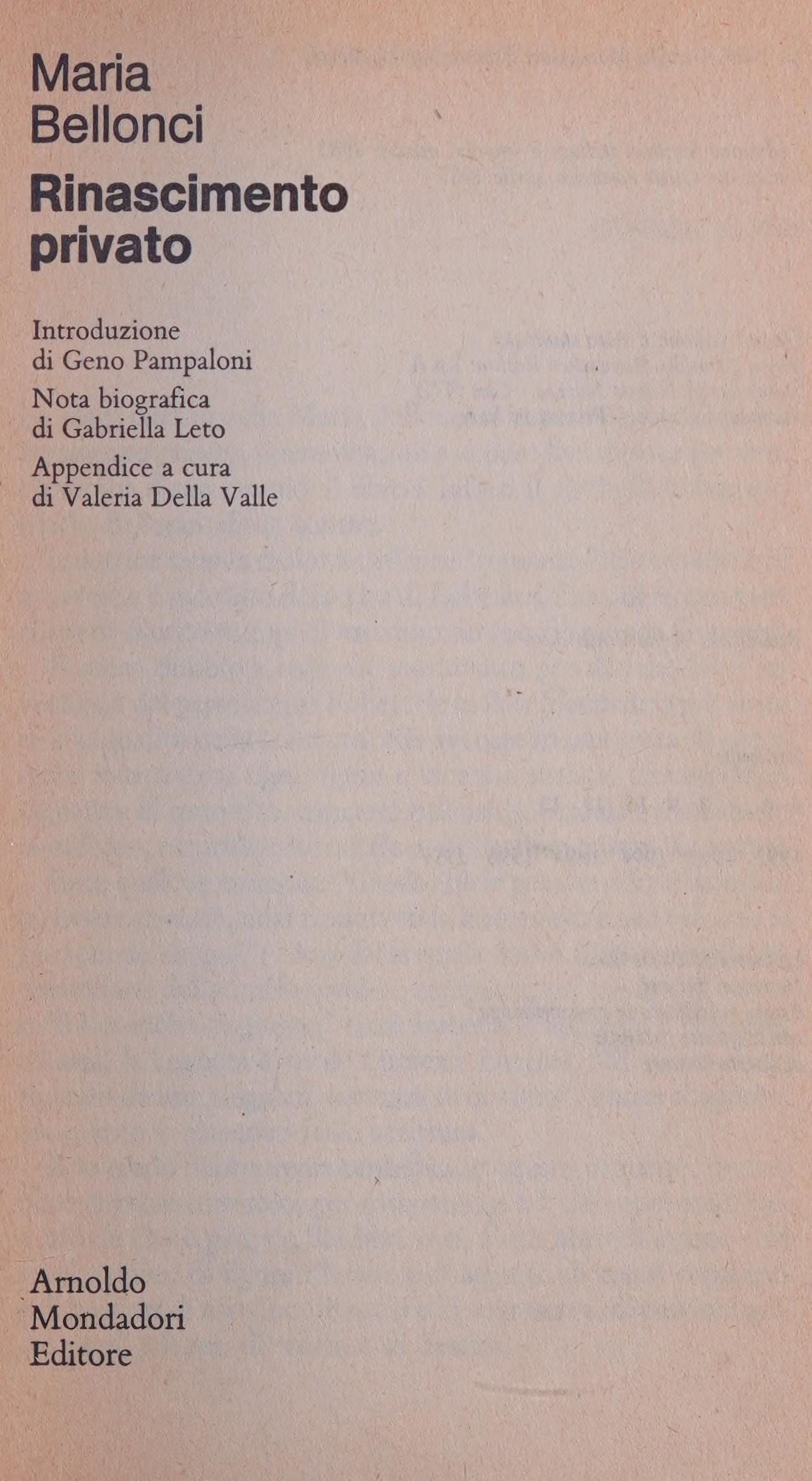 Biblioteca Universale Rizzoli: Rinascimento Privato (Italian Edition)