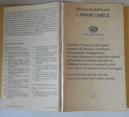 L'amaro miele (Collezione di poesia) (Italian Edition)