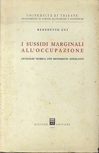 I sussidi marginali all'occupazione un'analisi teorica con riferimenti applicativi