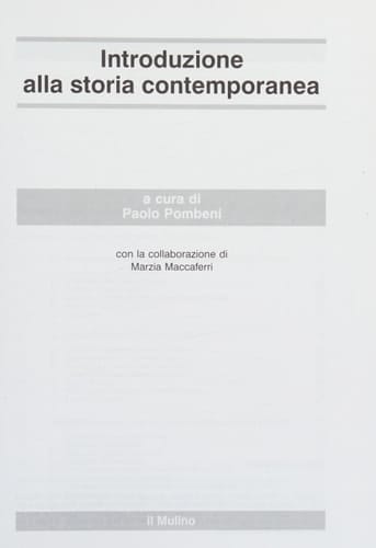 Introduzione alla storia contemporanea