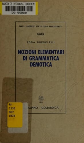 Nozioni elementari di grammatica demotica