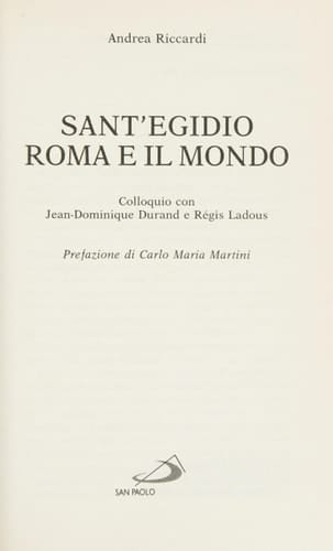 Sant'Egidio Roma e il mondo