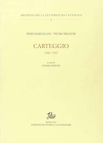 Carteggio. 1930-1937