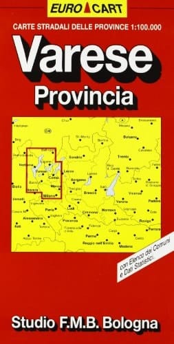 Carte stradali delle province 1:100.000 con elenco dei comuni e dati statistici. Varese, provincia