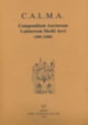 C.A.L.M.A., Compendium auctorum Latinorum Medii Aevi, 500-1500