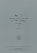 Atti della Società ligure di storia patria Nuova serie 57 (CXXX1)