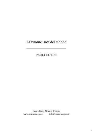 La visione laica del mondo