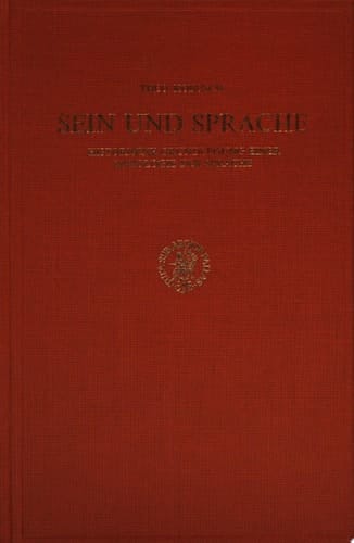 Sein Und Sprache Historische Grundlegung Einer Ontologie Der Sprache