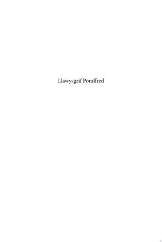 Llawysgrif Pomffred An Edition and Study of Peniarth MS 259B