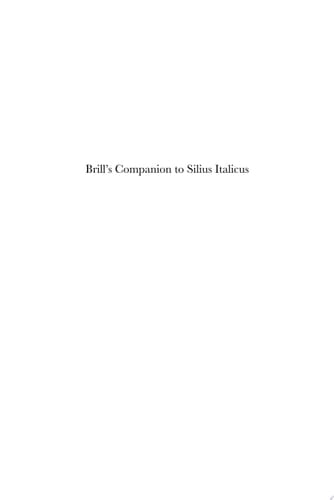 Brill's Companion to Silius Italicus