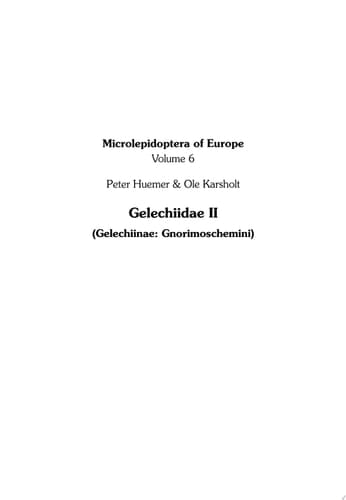 Gelechiidae II (Gelechiinae: Gnorimoschemini)