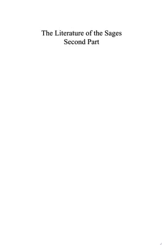 The Literature of the Jewish People in the Period of the Second Temple and the Talmud, Volume 3: The Literature of the Sages Second Part: Midrash and Targum; Liturgy, Poetry, Mysticism; Contracts, Inscriptions, Ancient Science; and the Languages of Rabbinic Literature