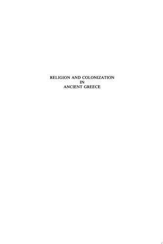 Religion and Colonization in Ancient Greece