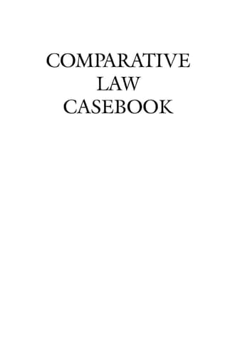 Comparative Law Casebook - Volume 4