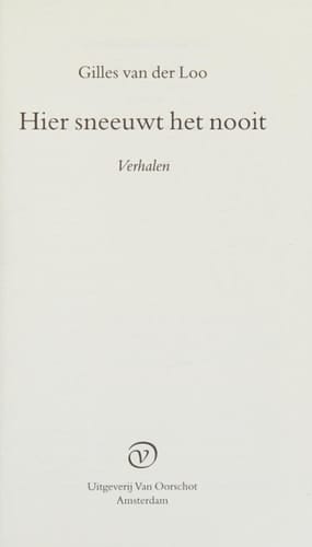 Hier sneeuwt het nooit verhalen